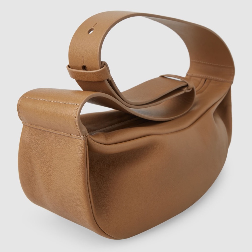 COS LEATHER CROSSBODY BAG camel color new with tags